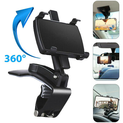 #ad Car Phone Holder for Dashboard 360 Degree Rotation Multifunctional One Hand $8.64