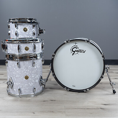 #ad Gretsch Drums USA Broadkaster 4 Piece Drum Kit w Snare White Marine Pearl $2999.00