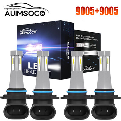 #ad 4x 9005 3 Side LED Headlight Highamp;Low Beam Bulbs For Hyundai Sonata 2015 2019 $32.99