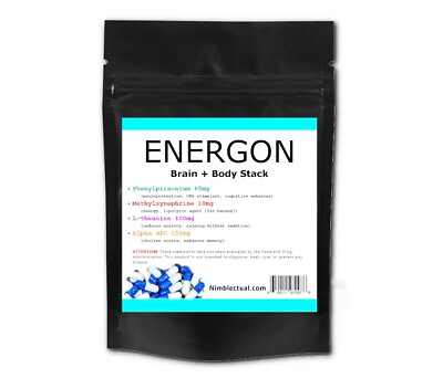 #ad ENERGON : Brain Body Stack Cognitive Energy Nootropic PED 15 count Intro $17.41