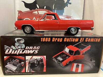 #ad 1:18 ACME 1965 EL CAMINO DRAG OUTLAW RED ON BLACK MA# 1558 $109.99