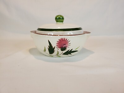 #ad Stangl Pottery Thistle Small Covered Dish Sugar Bowl With Lid Vintage $21.00