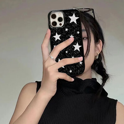 #ad Cool Stars Gloss Black Stylish Phone Case For iPhone $25.99