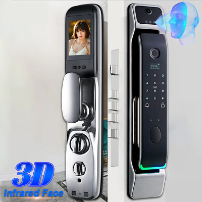 #ad Tuya Smart 3D Face Door Lock Security Camera Monitor Intelligent Fingerprint Bio $799.99