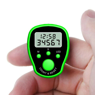 #ad 1pc Digital Lcd Electronic Finger Ring Hand Tally Counter Random Color $2.99
