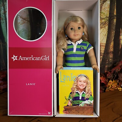 #ad American Girl Doll Lanie Holland with Box amp; Book Pierced Ears Blonde Green Eyes $99.99