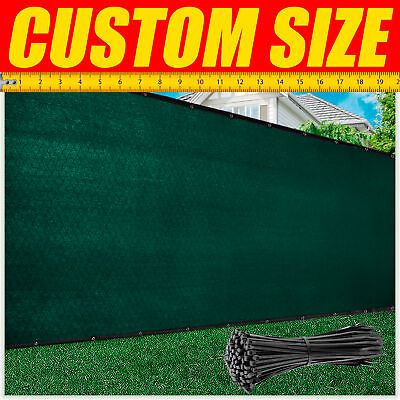 #ad ColourTree Green 6#x27; Fence Privacy Wind Screen Cover Mesh Windscreen Custom Size $299.59