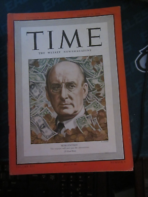 #ad Time Magazine January 1943 Henry Morgenthau Taxpayer Will Now Pass Ammunition $9.99