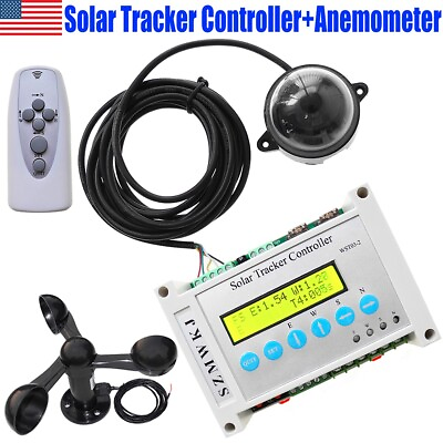 #ad 12V 24V Solar Panel Tracking LCD Dual Axis Solar Tracker Controller Anemometer $149.99