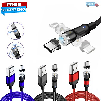Magnetic Phone Charging Cable 180360° Rotate Charger Adapter For iPhone Type C $4.99