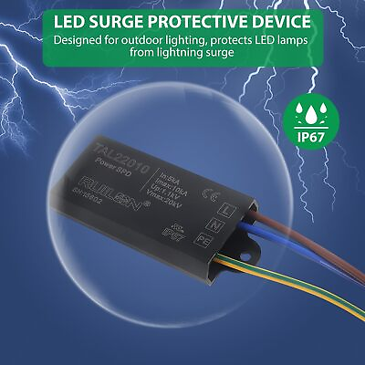 #ad LED Surge Protective Device 2 Pcs Power Surge Protector for Lightning $37.65