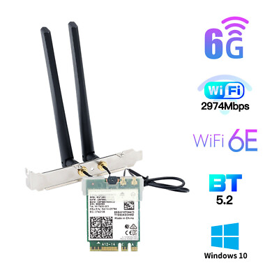 #ad M.2 WiFi Card Desktop Kit wifi 6E Intel AX210 M.2 Wireless Bluetooth 5.2 Adapter $25.49