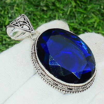 #ad Royal Tanzanite Gemstone Handmade 925 Sterling Silver Jewelry Oval Cut Pendant $11.49