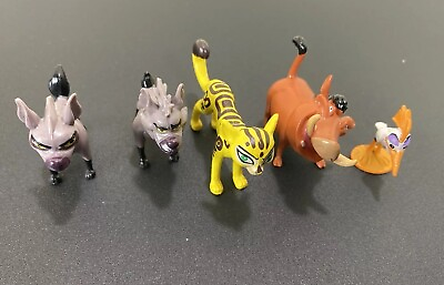 #ad Lot of 5 Disney Lion King Toy Figures Pumbaa Bird Hyena Cheetah Plastic PVC $9.99