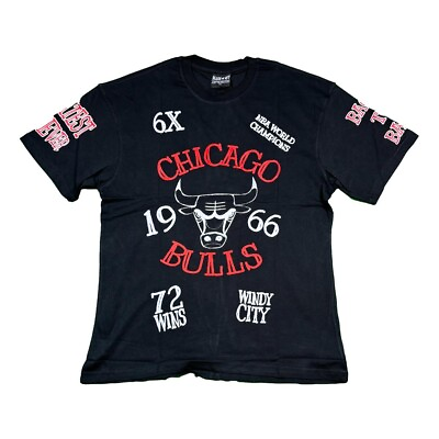 #ad Men#x27;s Chicago Bulls World Champion Streetwear Black Off Limited Edition $38.00