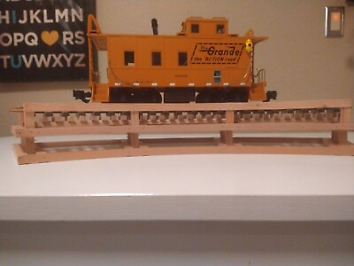 #ad G Scale R1 curve Low Boy 2quot; w guard rails Model Train Trestle For USA LGB MTH $149.99