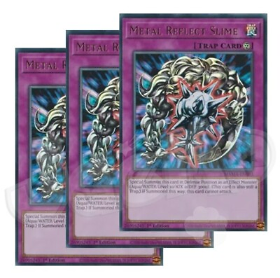 #ad Yugioh Metal Reflect Slime x 3 1st Edition Ultra Rare NM Free Holo Card $4.00