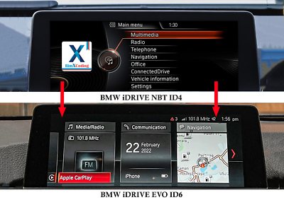 #ad BMW NBT EVO iD4 to iD6 iDrive flash upgrade with CarPlay Full Screen $129.00