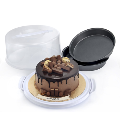 #ad Porta pasteles de 12quot; con moldes redondos de 9quot; cake carrier with round pans $46.98