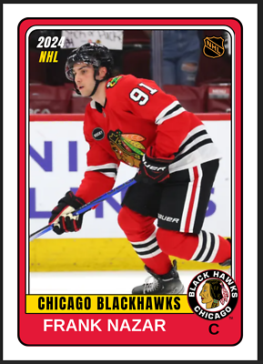 #ad 2023 24 Frank Nazar Future Stars NHL Rookie Chicago Blackhawks #91 $9.99