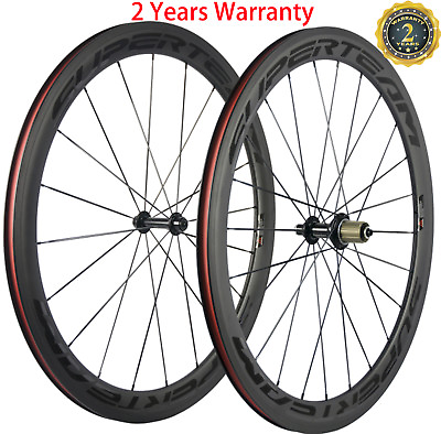 #ad Superteam Road Bike Wheels 50mm Carbon Fiber Wheelset Clincher Bicycle Wheelset $321.03
