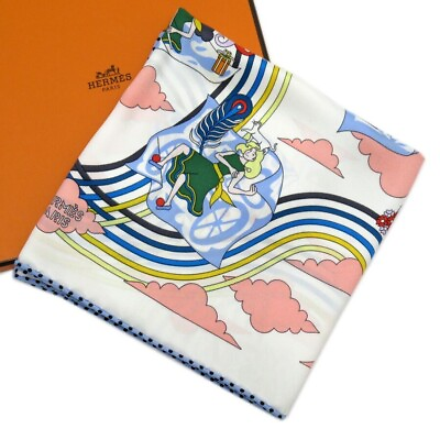 #ad Unused w box HERMES Carre 70 CARRES VOLANTS 26in Silk Scarf 67cm Pierre Marie $414.00