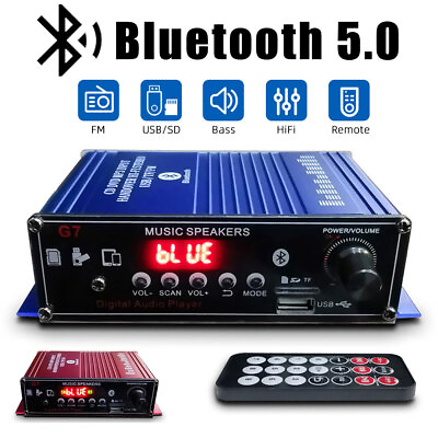 #ad 400W HiFi bluetooth Power Amplifier 2 Channel Stereo Home Audio Amp Receiver $23.27