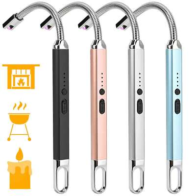 #ad Electric Lighter Dual Arc Plasma Flameless Windproof USB Rechargeable BBQ Hiking $8.64