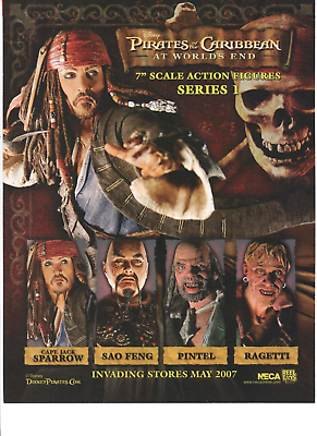 #ad 2007 Action Figures Toy PRINT AD ART Disney Pirates of the Caribbean Sao Feng $19.49