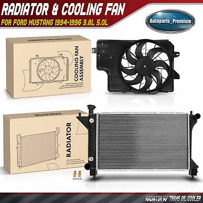 #ad Radiator amp; Cooling Fan Assembly Kit for Ford Mustang 1994 1995 1996 3.8L 5.0L $174.99