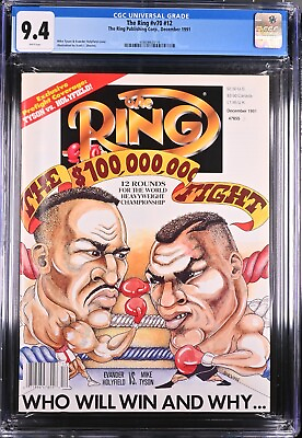 #ad 1991 The Ring Tyson Holyfield Cover Illustration CGC 9.4 NM None Higher $299.00