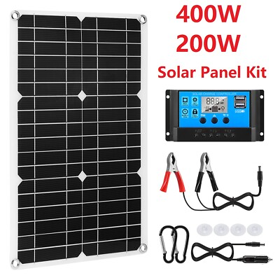 #ad 400W 200W 12V Solar Panel Controller Kit Trickle Charger Battery Maintainer Car $19.99