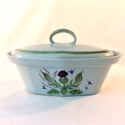 #ad BUCHAN THISTLEWARE OVAL CASSEROLE amp; LID #276 40 SCOTLAND 1.25 QT OR 6 CUP= 48 OZ $64.99