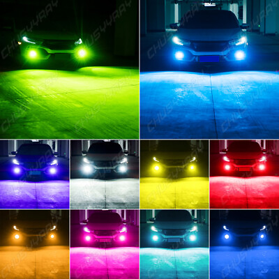 #ad Pair LED H11 H16 H8 Fog Light Bulbs for Honda Acura Toyota Multi Color RGB $14.99