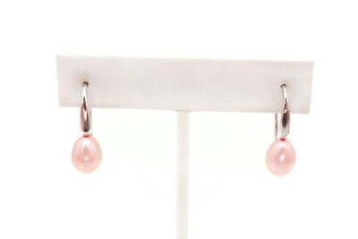 #ad Honora Sterling Silver 925 Pink Pearl Dangle Earrings $25.49