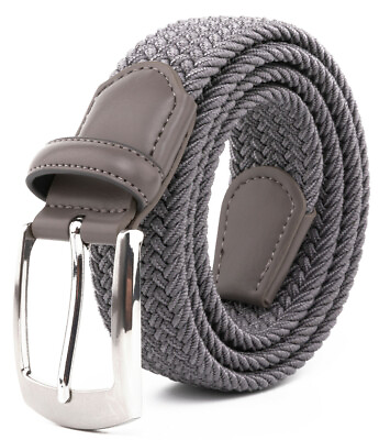 #ad Elastic Fabric Braided BeltEnduring Stretch Woven Belt for Unisex Men Women Jun $9.99