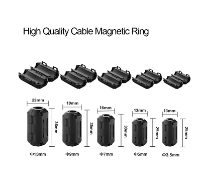 #ad 10PCS Ferrite Core Noise Suppressor Filter Ring Cable Clip for Audio cable Wires $9.00