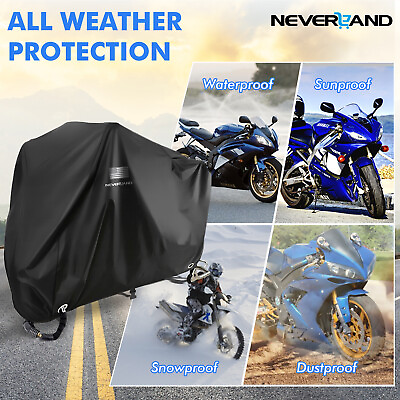 #ad XXXL Heavy Duty Waterproof Motorcycle Bike Cover Outdoor Rain Dust UV Protector $24.99