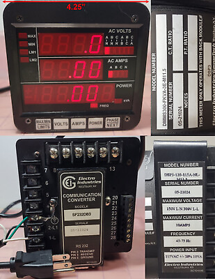 3 Phase Multifunction Power Monitor DMMS300 FKVA 3E M11.5 $185.00