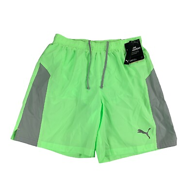 #ad Puma Mens Favorite 7quot; Moisture Wicking Lined Running Shorts Lime Green M $27.97