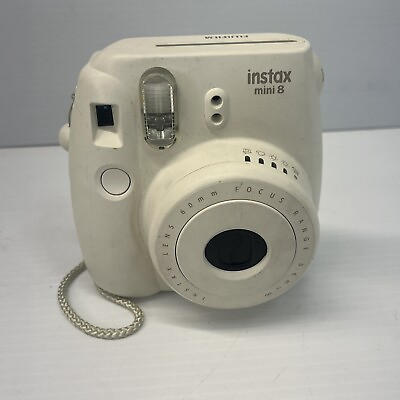 #ad Fujifilm Instax Mini 8 Instant Film Camera White Missing Battery Cover $11.99