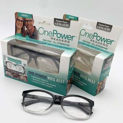 #ad 2 Pack One Power Reading Glasses Readers for Unisex Classic Style Oval Frame $12.99