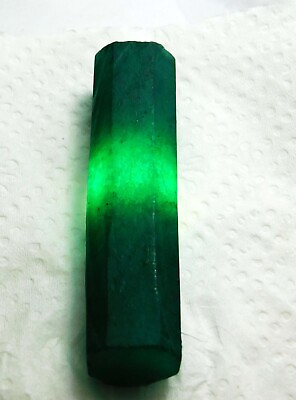 #ad #ad 194.60 Ct Natural Earth Mined Colombian Green Emerald Rough Rod Loose Gemstone $22.87