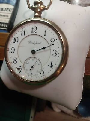 #ad FAPW168 1910 G.F. Rockford Pocket Watch Gr 350 Iroquois Size 12s 17 J Works. $150.00