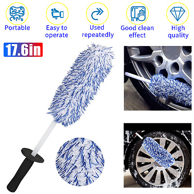#ad 17quot; Car Wheel Brush Rims Tire Seat Engine Wash Cleaning Kit Auto Detailing Tool $10.48