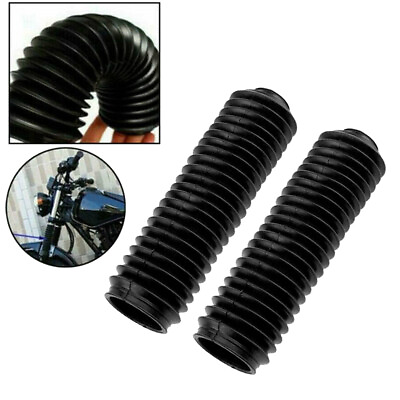 #ad 2X Rubber Front Fork Motorcycle Shock Absorber Dust Cover Gaiters Gators Boots $17.99