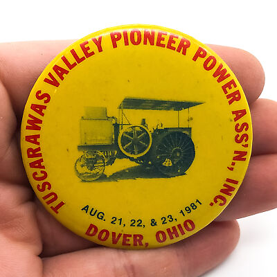 Vintage Steam Power Button Tuscarawas Valley Pioneer Power Dover Ohio 1981 Y $6.99