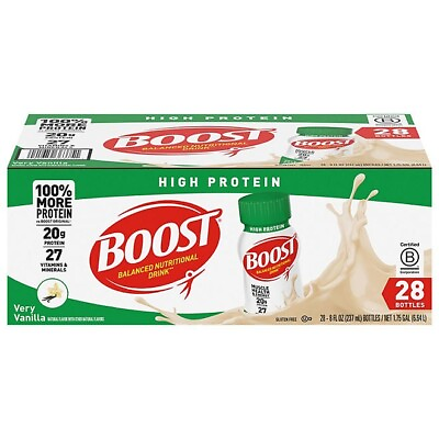 #ad BOOST 20g High Protein Nutritional Drink Very Vanilla 8 fl. oz. 28 ct. $43.47