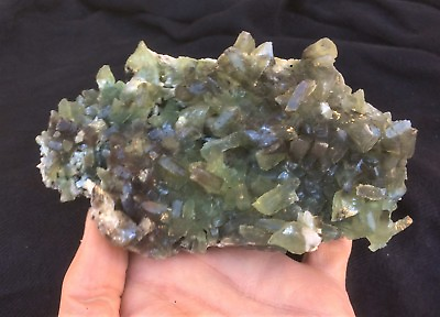#ad Green Heulandite Crystal specimen Mineral Rare 140x85mm AU $250.00