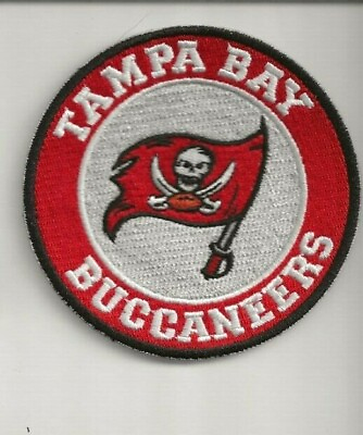 #ad 🏈NEW 3 1 2quot; TAMPA BAY BUCCANEERS SILVER MIDDLE IRON ON PATCH FREE SHIP🏈C1 $4.99